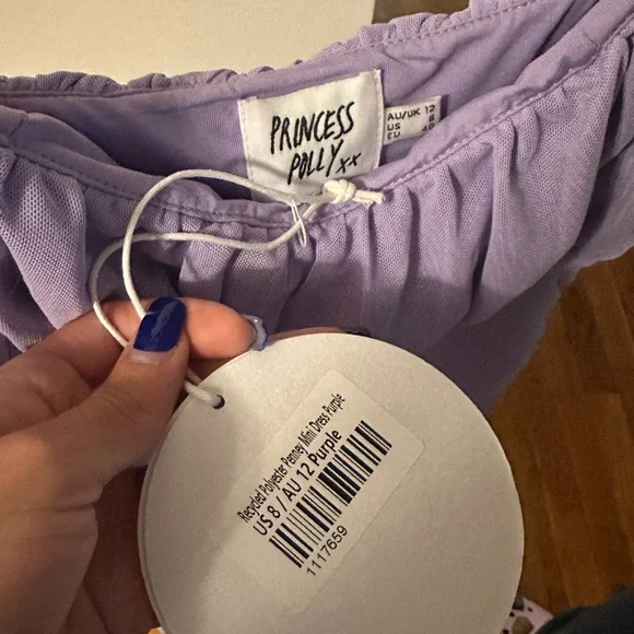 NWT Princess Polly Lilac Mini Dress - Picture 6 of 8